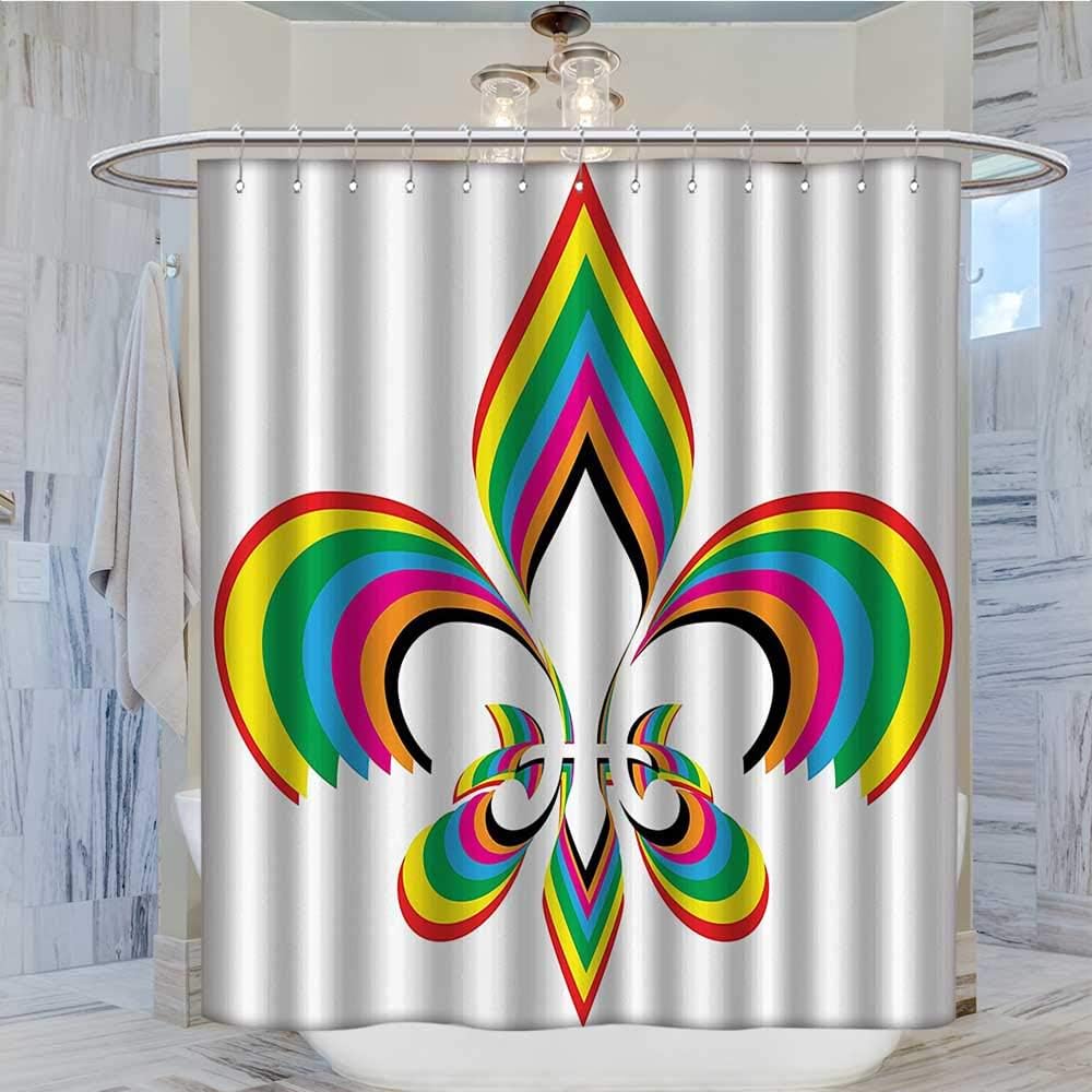 Amazon Anshesix Fleur De Lis Decor コレクション ユニークなシャワーカーテン フルール ド リスのイラスト カラフルなレインボーカラー チアリング レトロアート 可愛いシャワーカーテン イエローレッドブルー 72 X78 シャワーカーテン ホーム キッチン Amazon Anshesix Fleur De Lis Decor コレクション ユニークなシャワーカーテン フルール ド リスのイラスト カラフルなレインボーカラー チアリング レトロアート 可愛いシャワーカーテン イエローレッドブルー 72 X78 シャワーカーテン ホーム キッチン