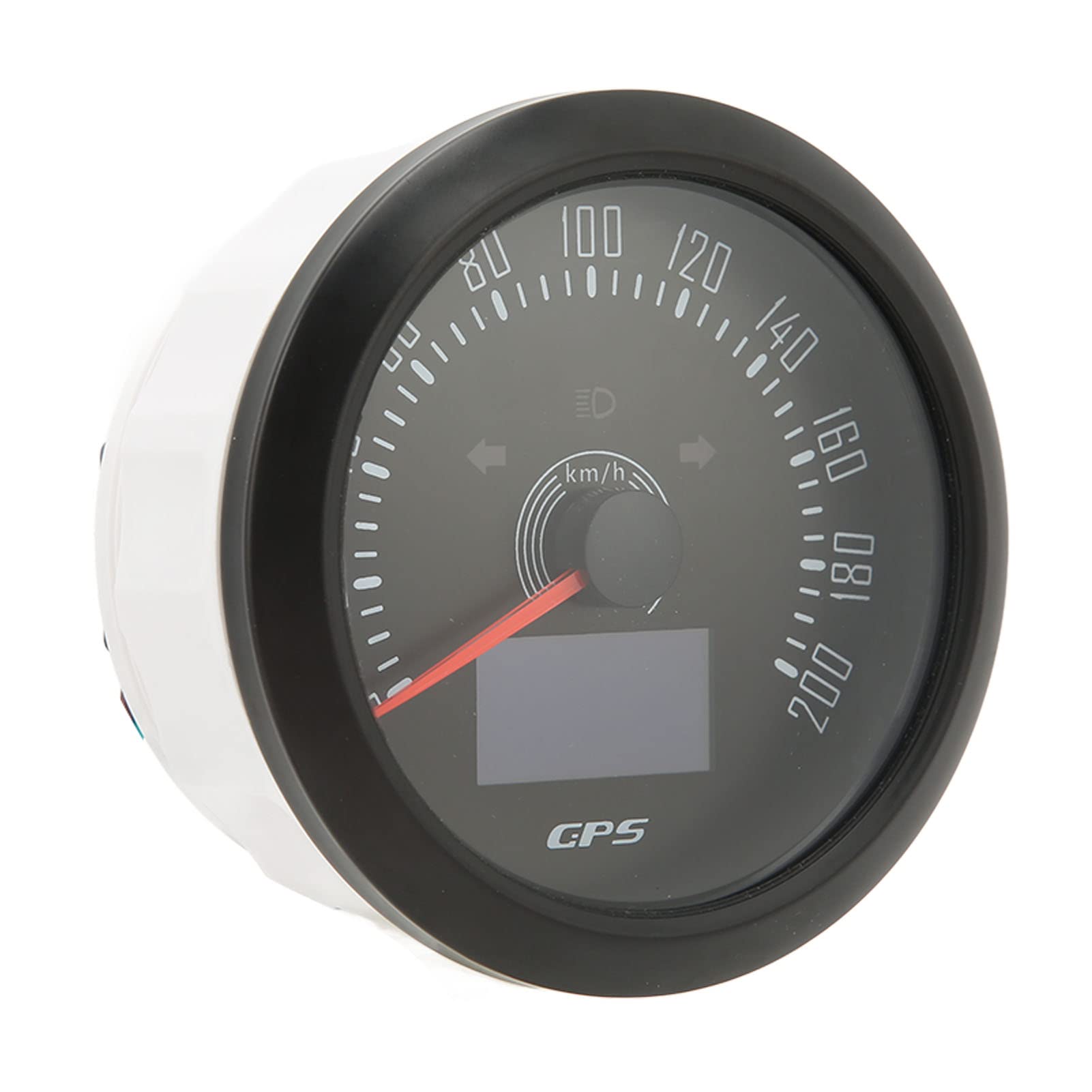 MPH GPS Speedometer Odometer, 3 in 1 200MPH 85mm 9‑32V Tachometer with 7 Color Backlit, Antifog Universal Waterproof Speed Meter Gauge for Boat Car Truck Motorcycle Marine (Black Dial Black Cover)