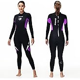 Owntop Wetsuit 5mm Neoprene Diving Suit for Mens Womens - Thicken Full Wet Suit, Back Zip Long Sleeve UPF50+ Keep Warm Swimwear for Scuba Surfing Swimming Diving Snorkeling Water Sports