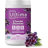 Ultima Replenisher Daily Electrolyte Powder Drink Mix – Sugar Free – Grape, 90 Servings – Hydration Powder with 6 Key Electrolytes and Trace Minerals – Keto Friendly, Vegan, Non-GMO