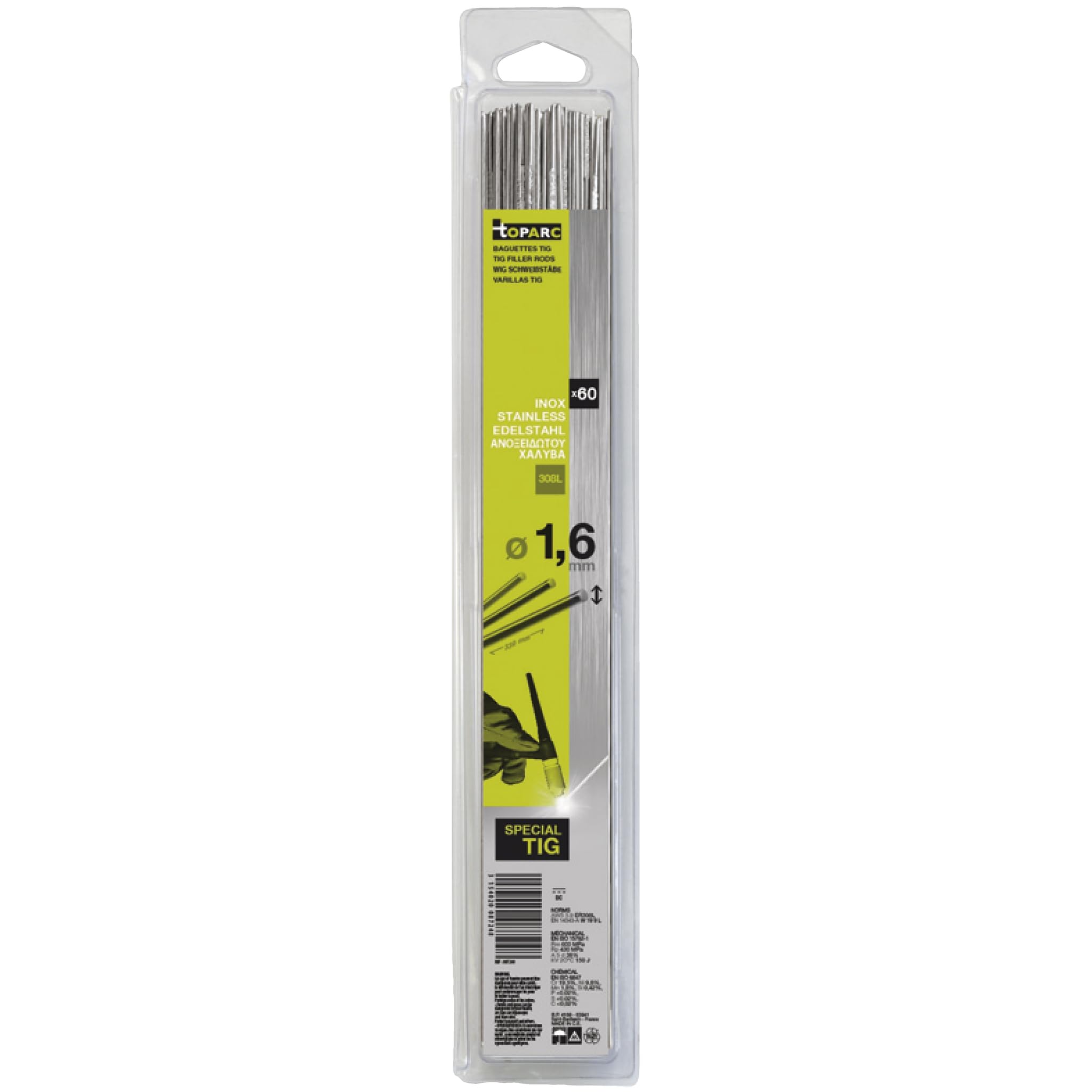 GYS - 087248 - GYS Stainless Steel Filler Rods - Ø1.6 (60 pack)