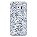 Urberry Galaxy S7 Edge Case, Silver S7 Edge Sparkling Cover, Flowing Liquid Floating Luxury Bling Glitter Sparkle Hard Case for Samsung Galaxy S7 Edge with a Free Screen Protector