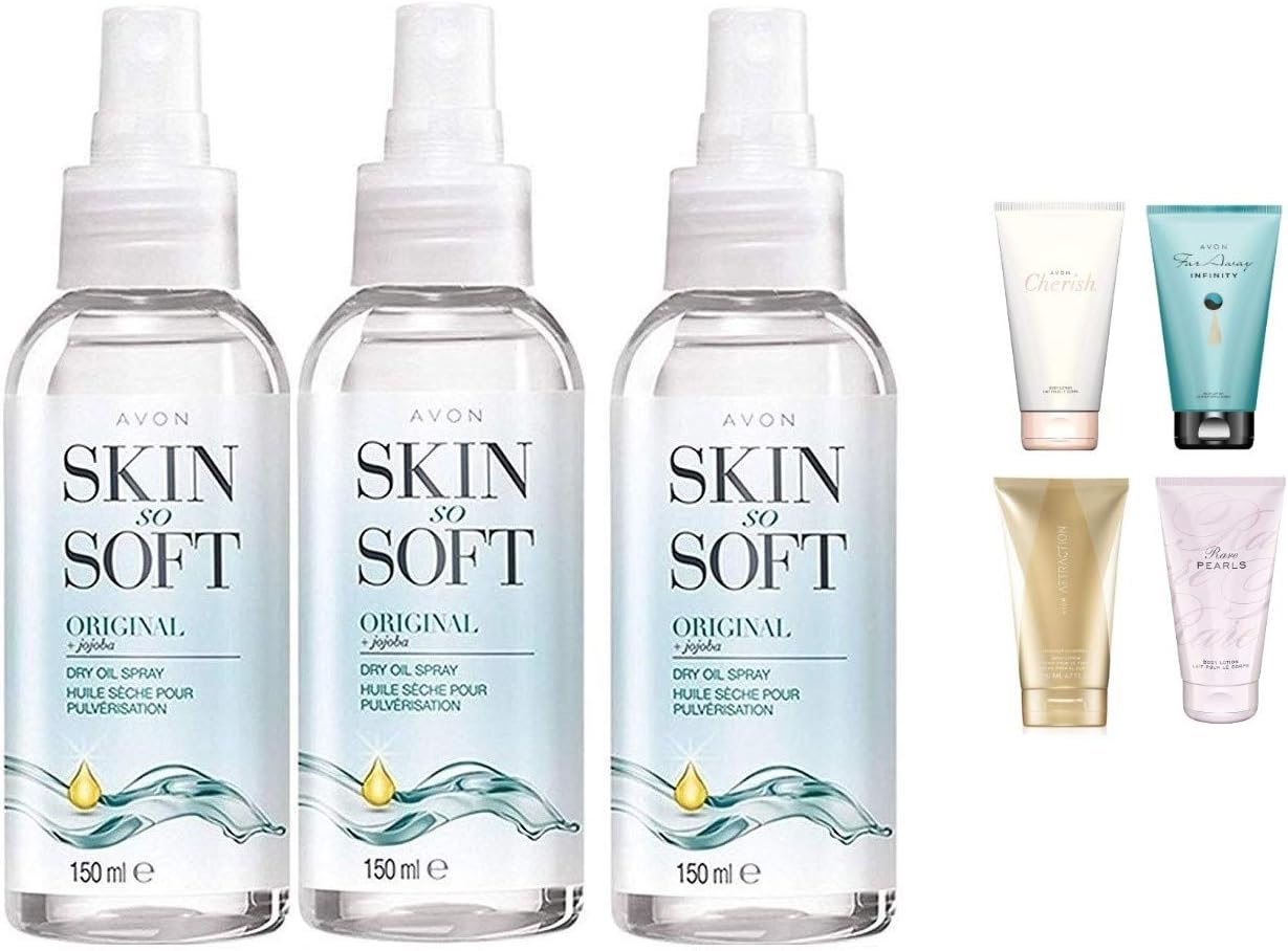 3 X Avon Skin So Soft Original Dry Oil Body Spray with Jojoba 150 ml Amazon.co.uk Beauty