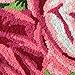 USTIDE Pink Rose Bath Mat Handmade Shower Rug Washable,Non Slip,Durable 31