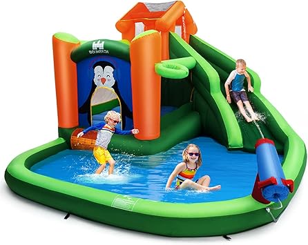 BOUNTECH Inflatable Water Slide, 6 in 1 