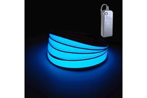 TiTiToo EL Tape, with Battery Pack, 1 Meter Long, 1.5 cm Wide Constant Light Strip, Suitable for DIY Various Holiday Parties (Blue，1m)