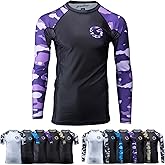 Gold BJJ Jiu Jitsu Rashguard - Camo Rash Guard Compression Shirt for No-Gi, Gi, & MMA