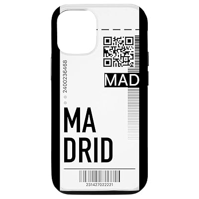 Madrid Flight Ticket Phone Case for iPhone 12 Pro Zimbabwe Ubuy