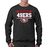 Team Fan Apparel NFL Adult Long Sleeve Team Block Charcoal Crewneck Sweatshirt - Stay Warm & Represent Your Team With Style