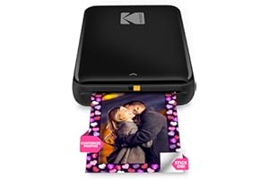 Kodak Step Wireless Mobile Photo Mini Printer (Black) Compatible w/iOS & Android, NFC & Bluetooth Devices