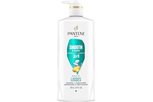 Pantene Smooth & Sleek 2-in-1 Shampoo & Conditioner, 530 mL