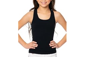 Malibu Sugar Girls Tank Tops Sleeveless Racerback Tank Top for Girls Active Dance Gymnastics Tank Tops Size Fits Ages 10-14