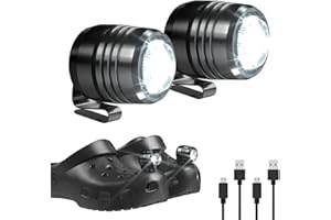 OUNS MOON The Original 2 Rechargeable Headlights for Croc Charms, Flashlight Attachment Accessories Kids Girl Boy Women Men Sandals, Clip on Clog Headlamp Shoe Decoration Charms