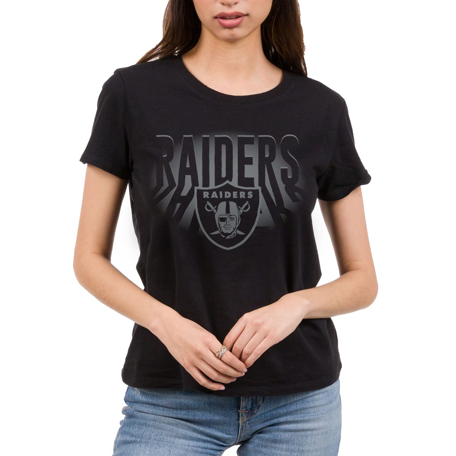 Junk Food Clothing x NFL - Las Vegas Raiders - Team Spotlight - Women's Short Sleeve Fan T-Shirt - Size Medium Image
