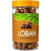 Krishnascents Loban Dhoop Cones, Warm Sacred Resin Aroma, 100g (3.5 oz) | Warm resin fragrance from slow-burning loban cones, 100g box for daily pooja, aarti and richly scented evenings.