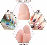 Multibao Practice Nail Art Hand Movable Fake Fingers Acrylic Gel False Tip view 7