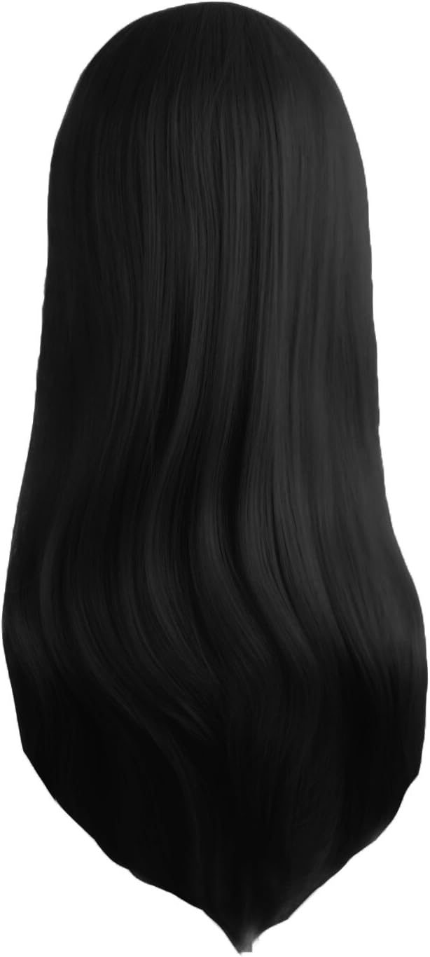 MapofBeauty 24 Inch/60cm Side Bangs Stylish Long Great Wavy Curly Cosplay Party Wig(Black), Brownish Black, 60 cm - Image 5