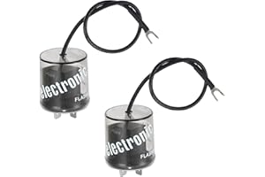 X AUTOHAUX 2 Pcs Electronic LED Turn Signal Flasher Relay for Car UTV ATV Motorcycle Truck with 12V DC Electrical System