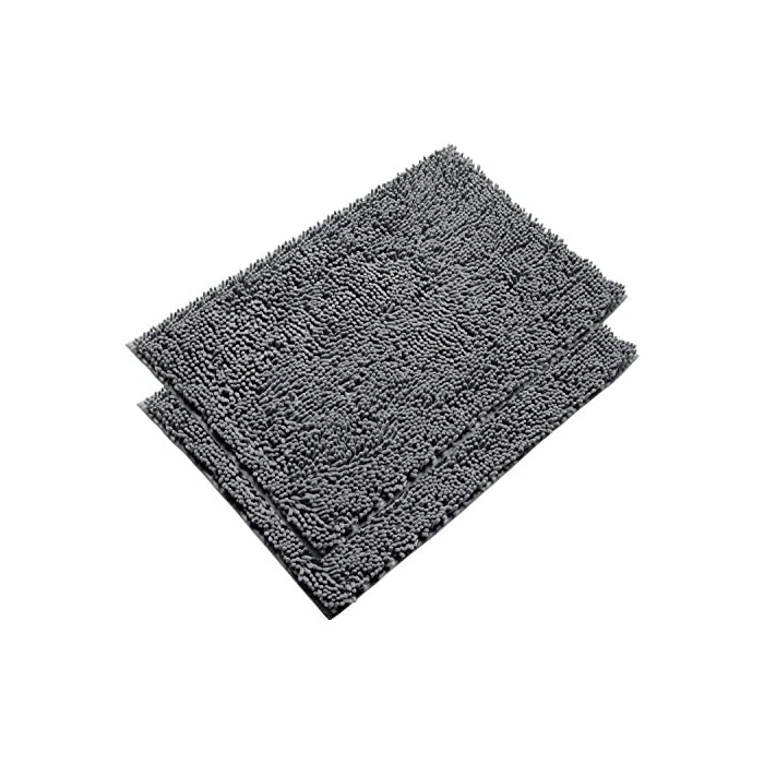 Vdomus Absorbent Microfiber Bath Mat Soft Shaggy Bathroom Mats Shower