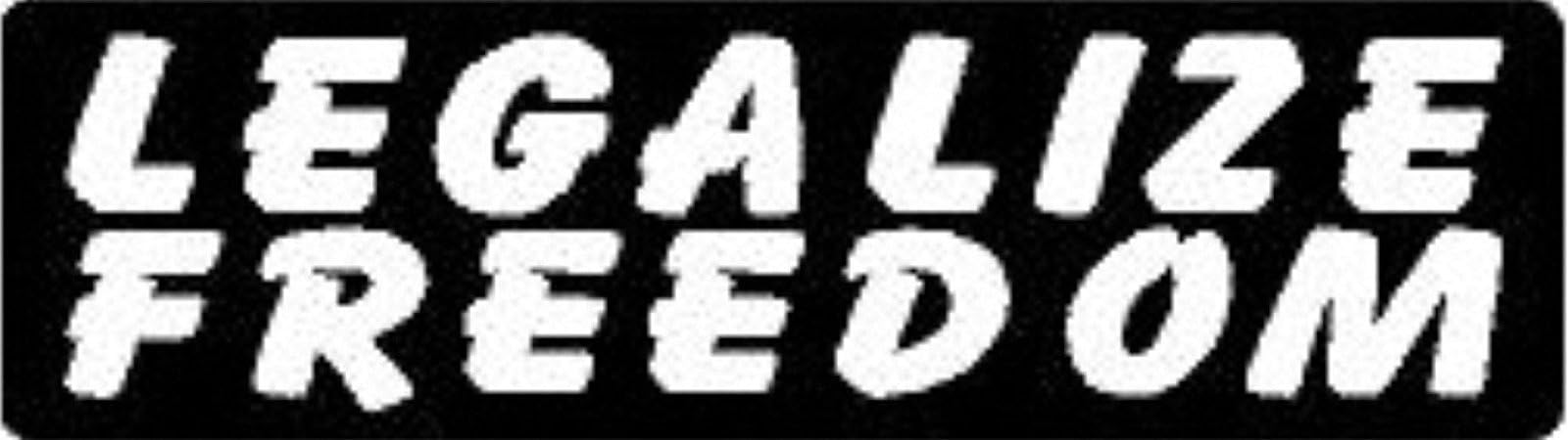 Legalize Freedom Helmet Sticker Decal Hard Hat Sticker Decal Laptop Sticker Decal Vinyl - Made in USA 3 ½ in. x 1 in.