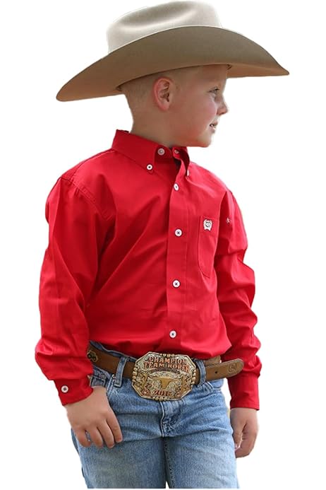 Amazon.com: Cinch Boys' Long Sleeve Button-Down Western
