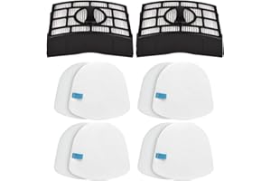 Laukowind Replacement for Shark Navigator ZU560, ZU561, ZD201, ZU562, ZU572, UV650，ZU560C Filter，Zero-M Lift-Away Speed Upright Vacuum Part XFFK560, XHEPA560，4 Foams and 4 Felt Filters and 2 Filter