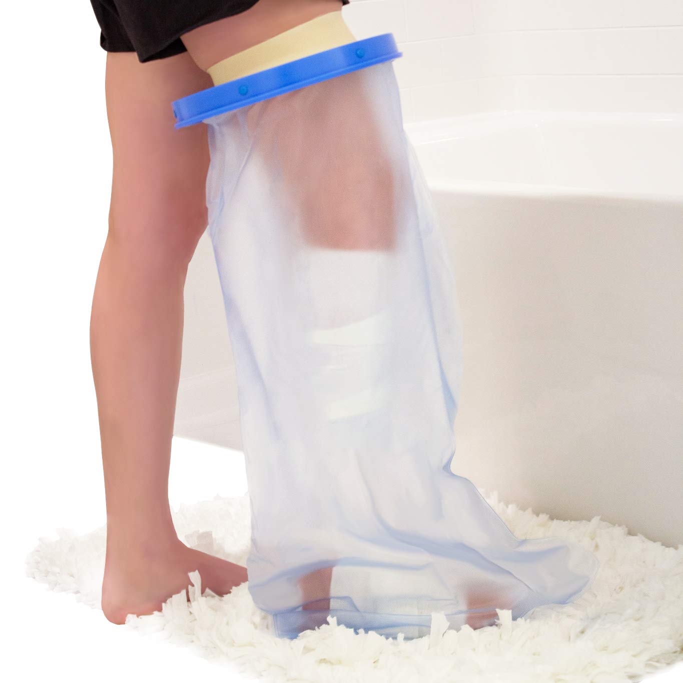Photo 1 of *****PACKAGE OF 4****
DMI Waterproof Cast Cover, Wound Barrier & Bandage Protector, Reusable with a Watertight Seal for Showers, Baths and Pools, Fits Adult Large Leg up to 42 Inches in Length, Long Leg