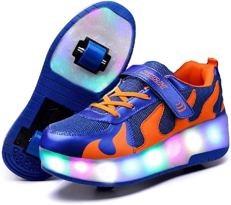 Nsasy Roller Shoes Roller Skates Shoes Girls Boys Wheel Shoes Kids Wheel Sneakers