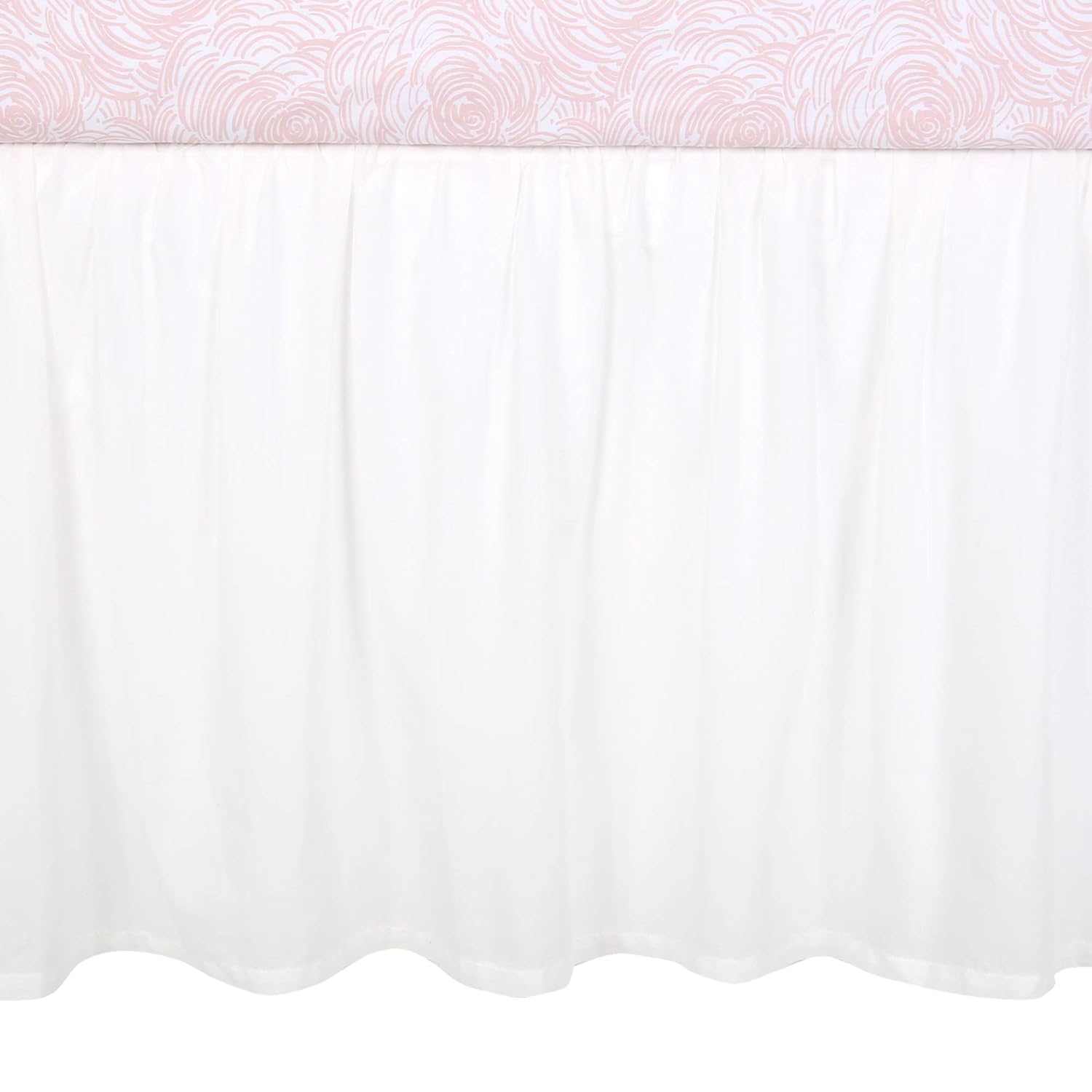 Lambs Ivy Signature White Cotton Voile Ruffled Crib Skirt Baby Nursery
