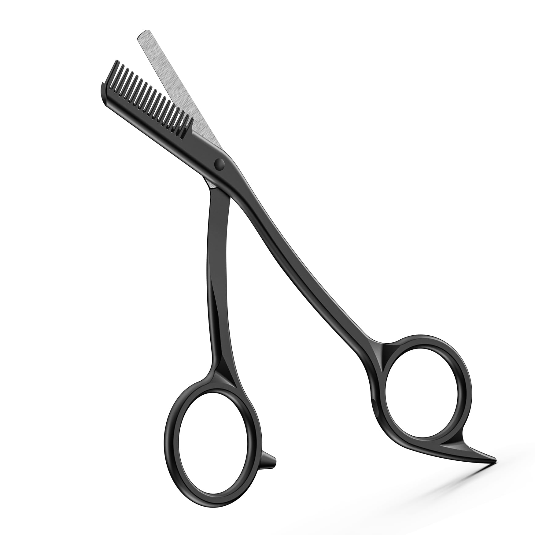 Photo 1 of BEZOX Eyebrow Scissors with Comb - Stainless Steel Eyebrow Trimmer for Women and Men, Precision Eye Brow Comb Scissors, Sleek Eyebrows Shaping Grooming Kit - Black