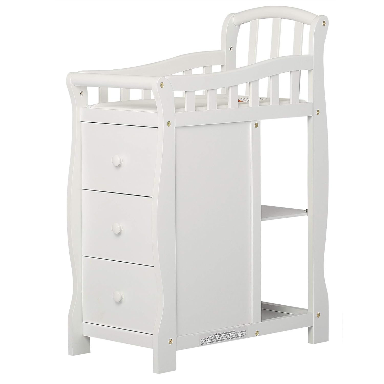 white crib changing table combo