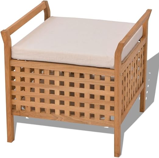 vidaXL Sitzbank mit Stauraum Massives Walnussholz 49x48x47 cm: Amazon