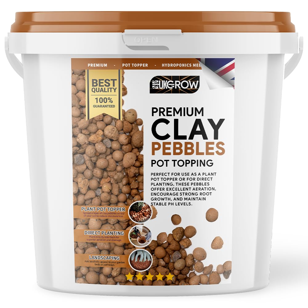 UK GROW Premium 1L Bucket of Clay Pebble Hydroponic Substrate 1L 2L 3L 5L 10L 20L (1L)