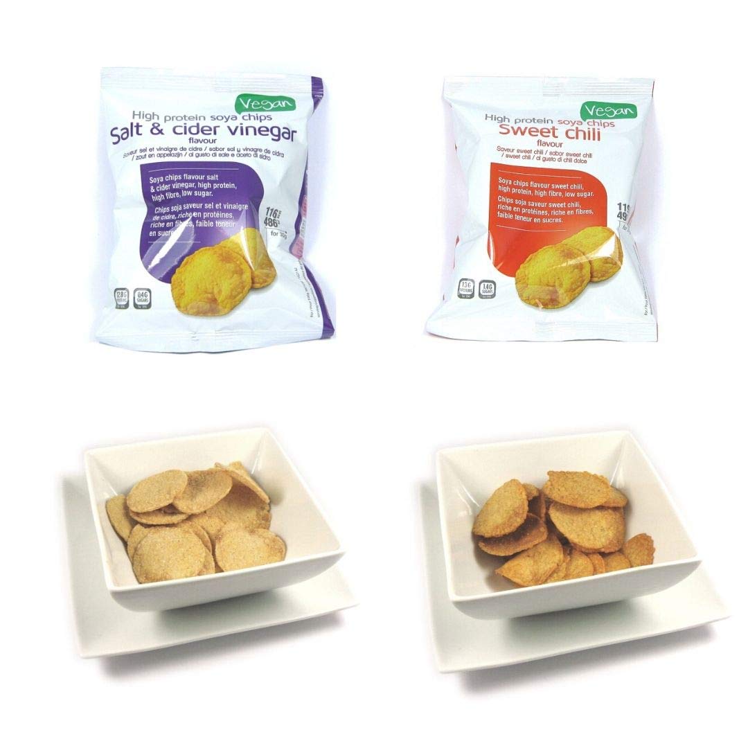 Billy's Diet | Vegan Diet Snacks - Sweet Chilli and Salt & Vinegar | Low Calorie - Low Carb - High Protein - Vegetarian - Vegan | Pack of 7 x 30g