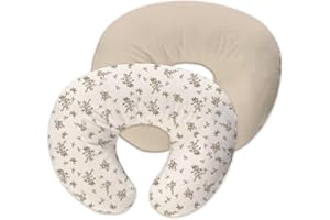 lethooly Nursing Pillow Cover,2-Pack Removable Cover for Breastfeeding Pillows,Ultra-Soft Baby Nursing Pillow, Fits Newborn F
