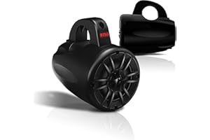 BOSS Audio Systems MRWT40 ATV UTV Marine Weatherproof Waketower System - 4 Inch Stereo Speakers, Full Range, 2 Way, Tweeters, IPX5 Rated, Sold in Pairs, Wake Tower For Boat