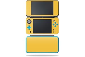 MightySkins Skin Compatible with Nintendo New 2DS XL - Solid Marigold | Protective, Durable, and Unique Vinyl Decal wrap Cove