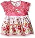 Youngland Baby Girls' Floral Print Dress with Crochet Lace Cardigan, Floral, 3-6 Months
