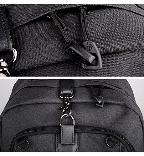 Artone Water Resistant 15.6" Anti-Theft Laptop Backpack Outdoor Sports Travel Daypack with Basketball Net and Usb Charging Port Black