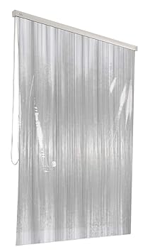 Duschrollo für 'Leerkassette' von 'KLEINE WOLKE'mit Vorhang Modell:Milky-Länge:134cm-Farbe:weiß- Abrollkordel links oder rech