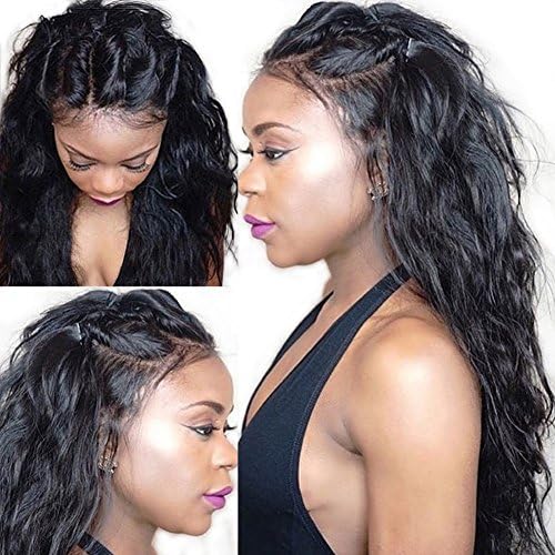Brazilian Virgin Hair Lace Front Wig Remy Human Hair Full Lace Front Wigs For African Americans 130% Density Naturl Color (12 inch)