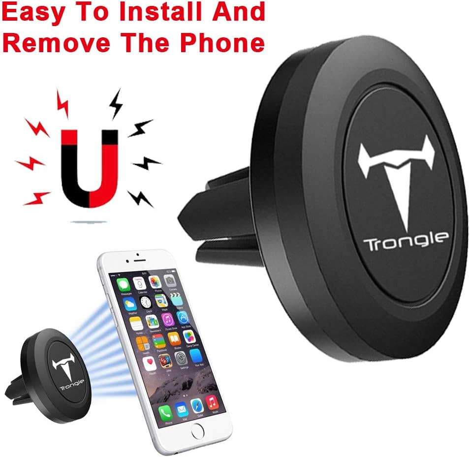 Wesho Magnetic Car Phone Holder, Magnetic Air Vent Phone Holder Car Cradle for iPhone XS/XR/X 8 Plus 7 6 6 Plus 5 Huawei P9 LG Sony Samsung S7 S6 Note and Other Phones