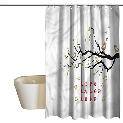 Amazon Com Denruny Shower Curtains Small Size Live Laugh Love
