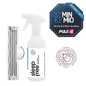 Sleepfree Milbenspray 1 STK. Anti Milben Set entfernt Milbenkot, Staub, Haare und Hautschuppen Milbenspray für Matratzen, Pol