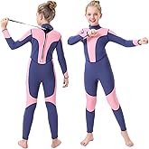 Seaskin Kids Wetsuit for Boys Girls Toddler 3mm Neoprene Wet Suits Back Zip Thermal Swimsuits for Swimming Diving Surfing