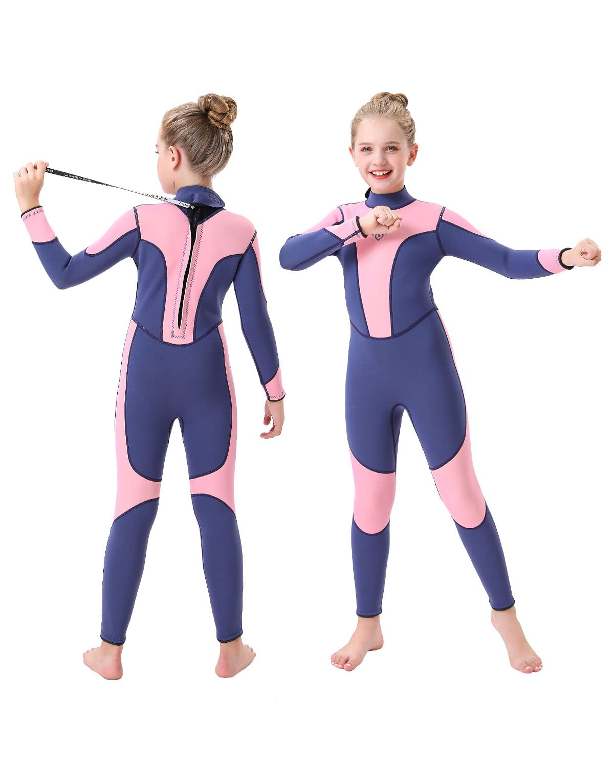 Photo 1 of Seaskin Kids Wetsuit for Girls Toddler 3mm Back Zip Thermal Swimsuits Size 12