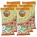 All Nuts 6 PK Apple Peach Rings Sweets Candy Gummy Halal Certified 7.75oz Bags - 2.90LB