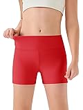 Haloumoning Girls Athletic Shorts Kids High Waisted