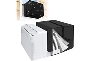 AMERBRO Air Conditioner Covers for Outside 20"W x 14"H x 12"D Compatible with Midea AC 8000/10000/120000 BTU, 3 Layers Insulation Window AC Covers for Outside Compatible with Midea U Shaped Unit, Black