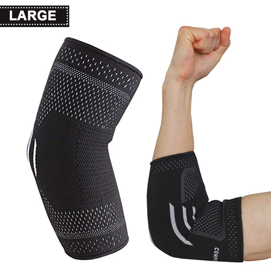 Elbow Support Compression Arm Sleeve for Tendinitis, Arthritis, Tennis Elbow, Golf